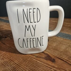 Rae DunnCeramic Mug with Black 'I NEED MY CAFFEINE' Lettering